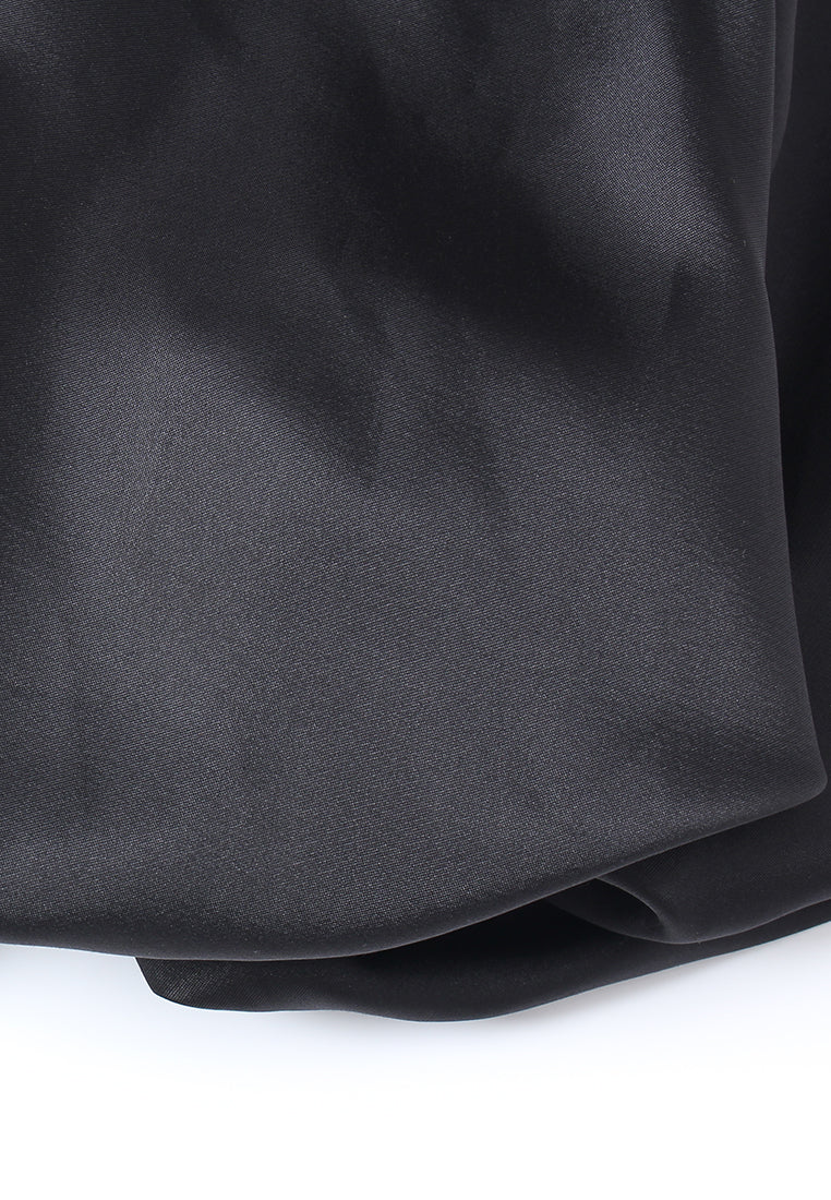 Tweed Bodice Balloon Skirt Dress