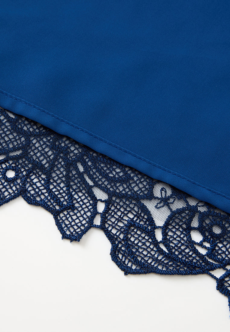 Appliqué Crochet-lace Maxi Dress