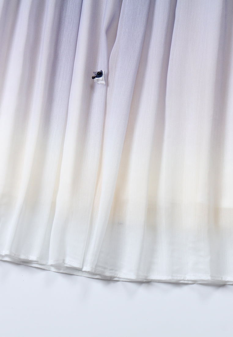 Snowdrop Ombre Pleated Skirt