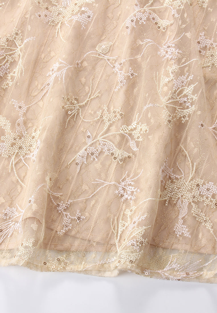 Champagne Jardin Étoilé Dress