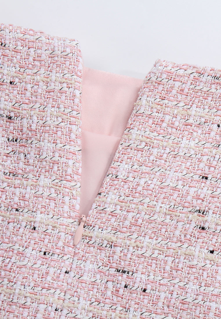 Rose Pearl Tweed Skirt