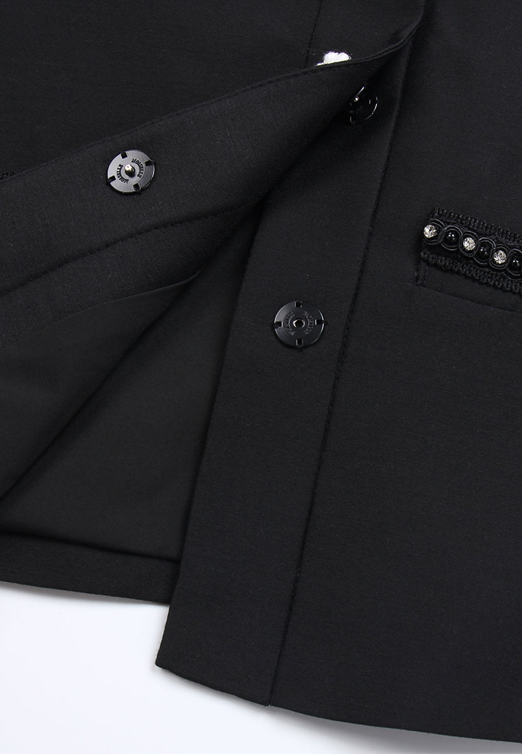 Midnight Elegance Pearl Jacket