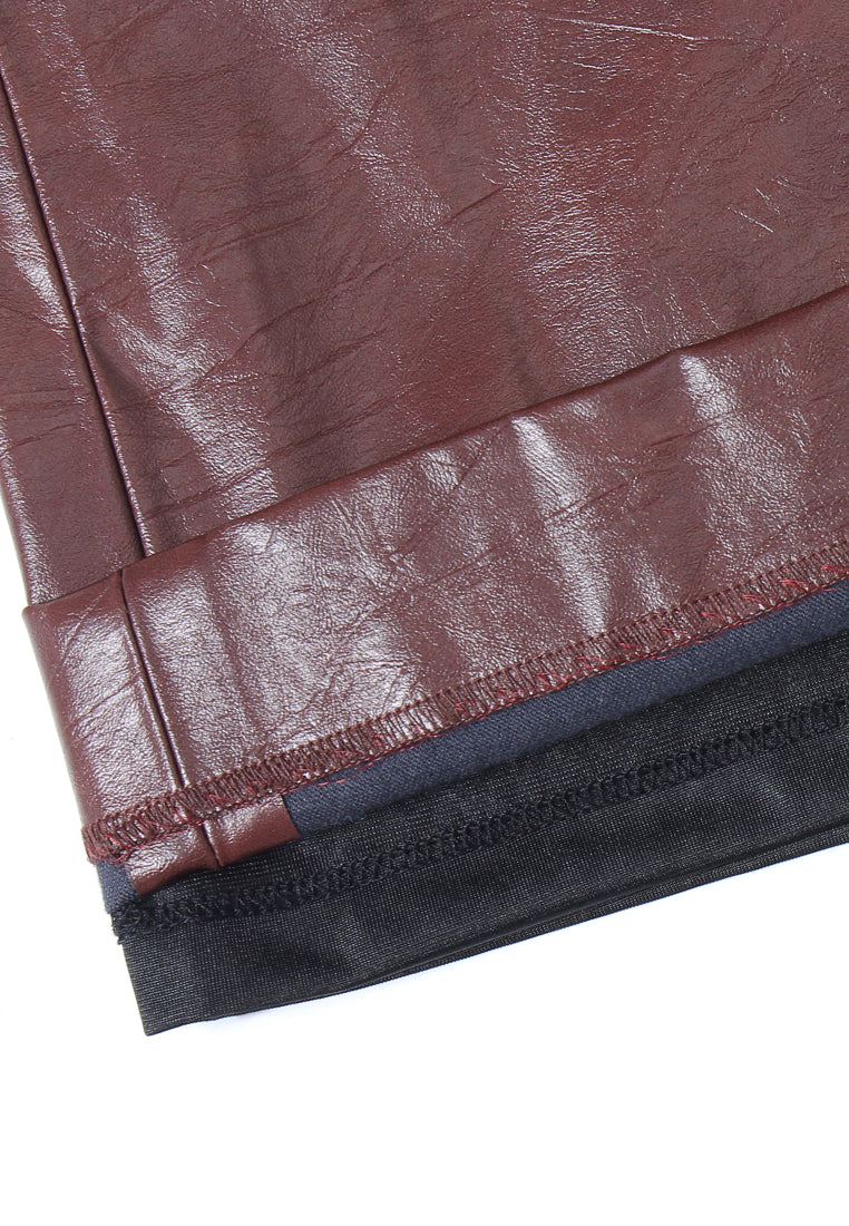 Noir Cuir Wide-Leg Trousers