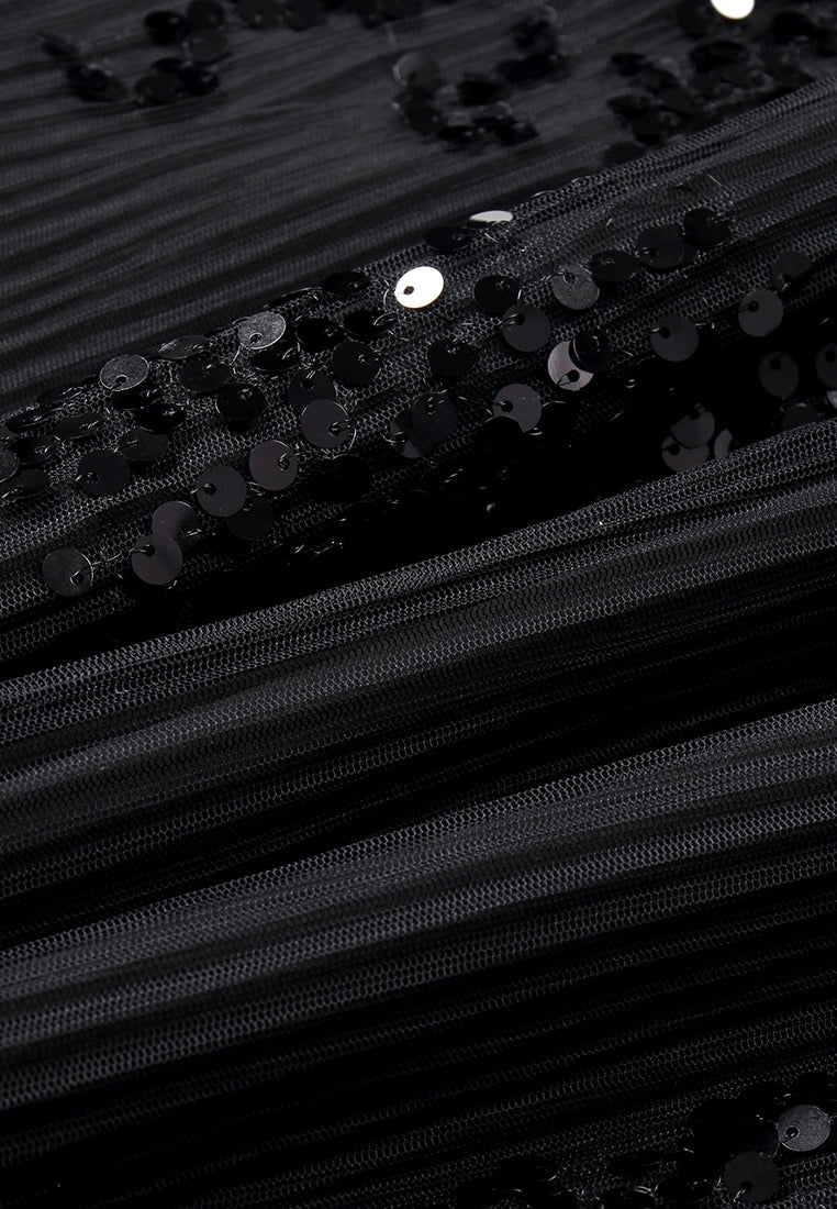 Midnight Radiance Pleated Skirt