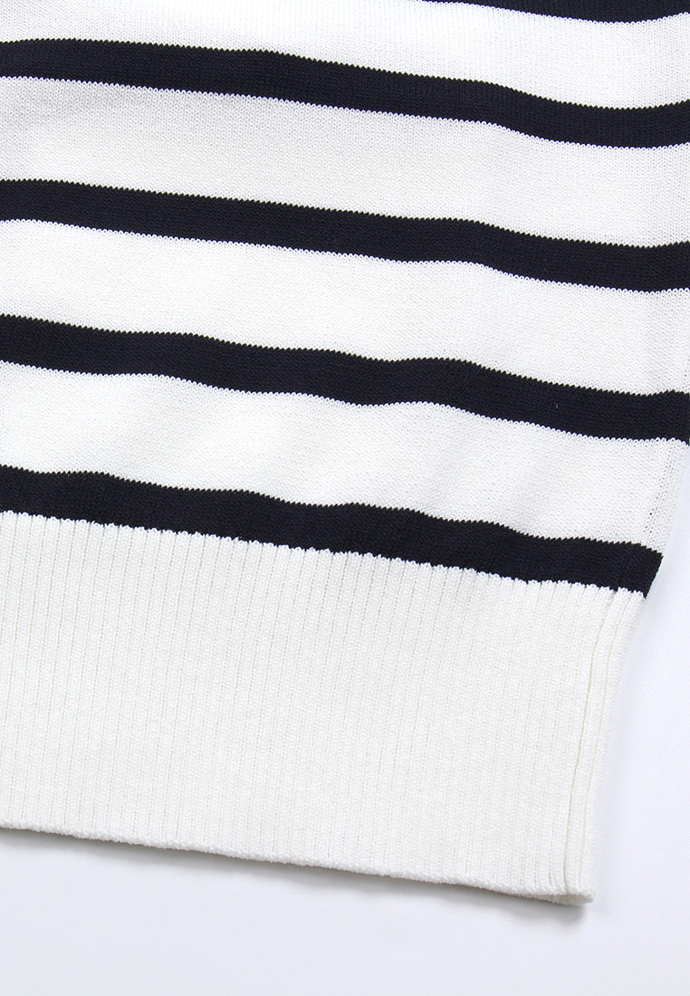Nautical Stripe Knit Cardigan
