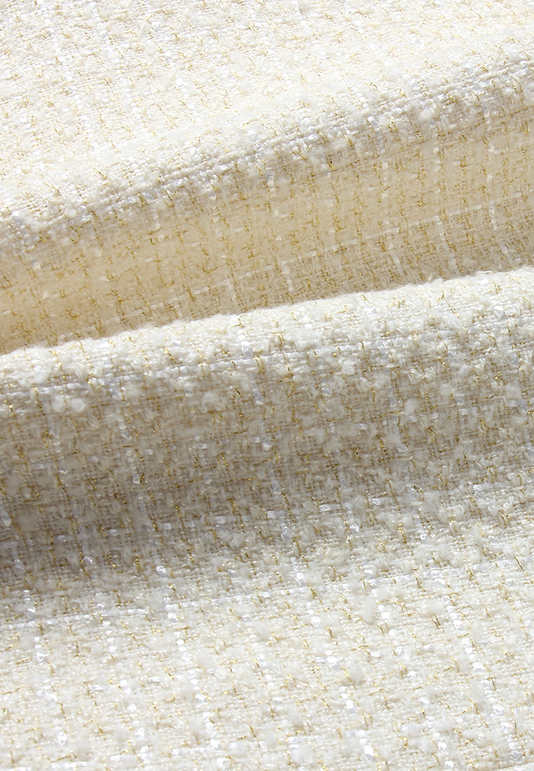 Crème Frange Tweed Jacket
