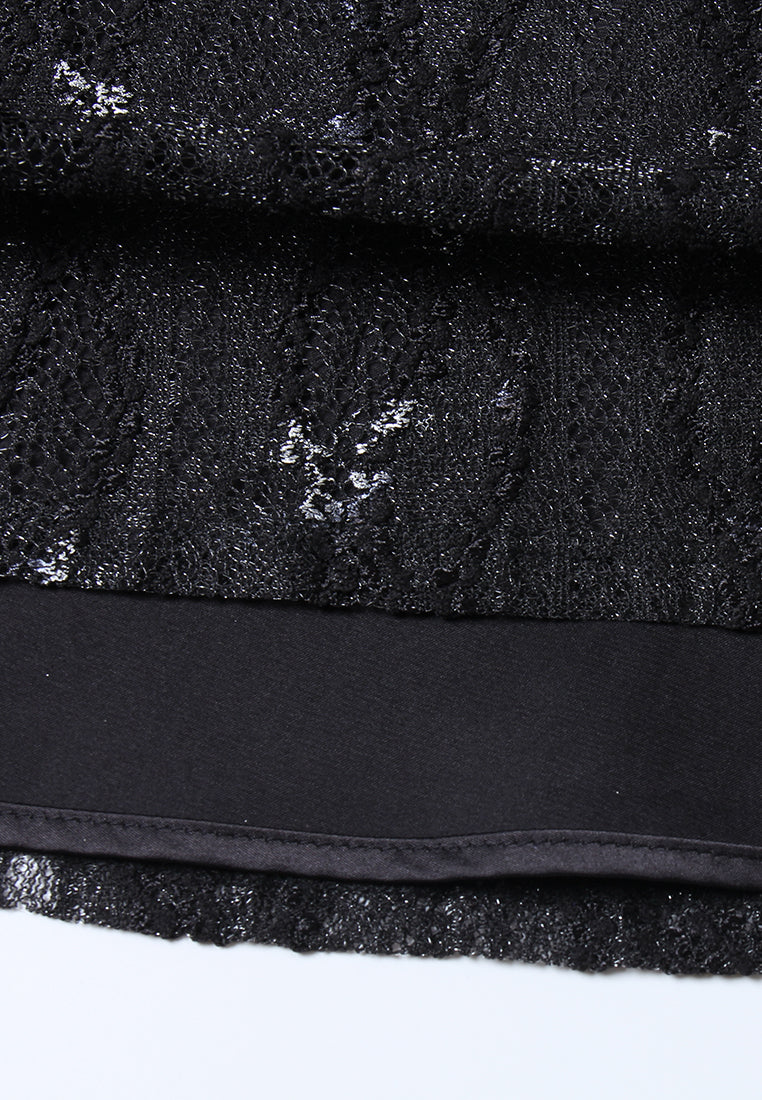 Noir Lumière Panel Midi Dress