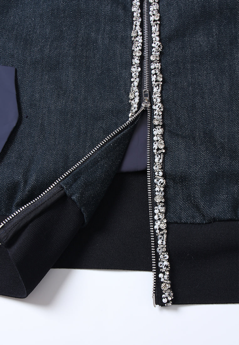 Denim Bijou Trim Jacket