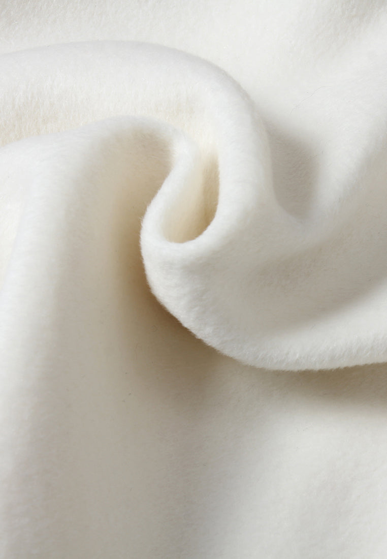 Éclat Fleurie Veste Brodée Blanche