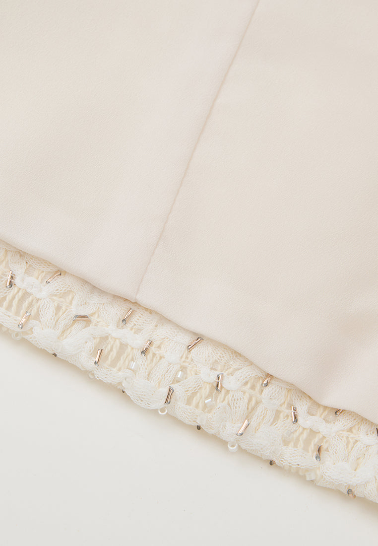 Contrasting-trim Beaded Jacket