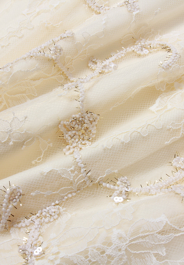 Lurex-Embroidered Lace Shirt