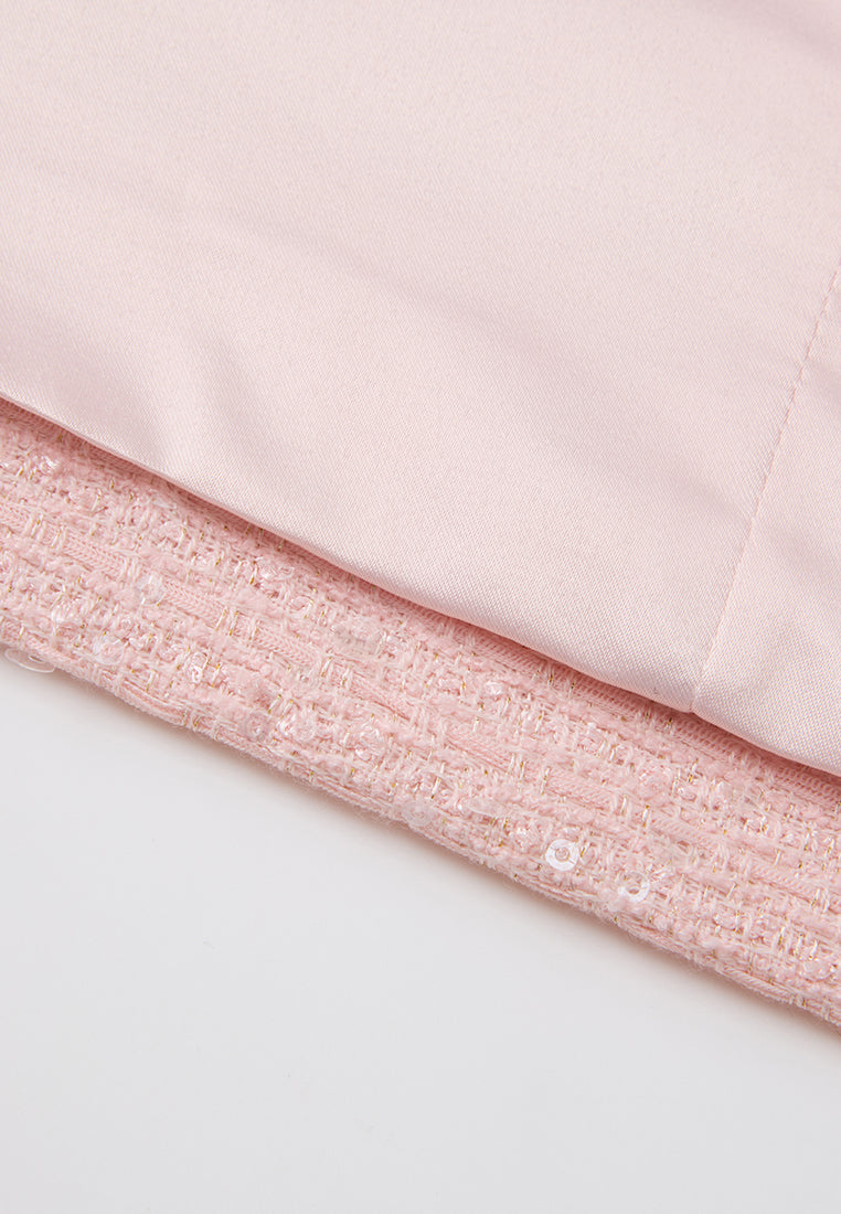 Appliqué-detail Crystal-button Cropped Tweed Jacket