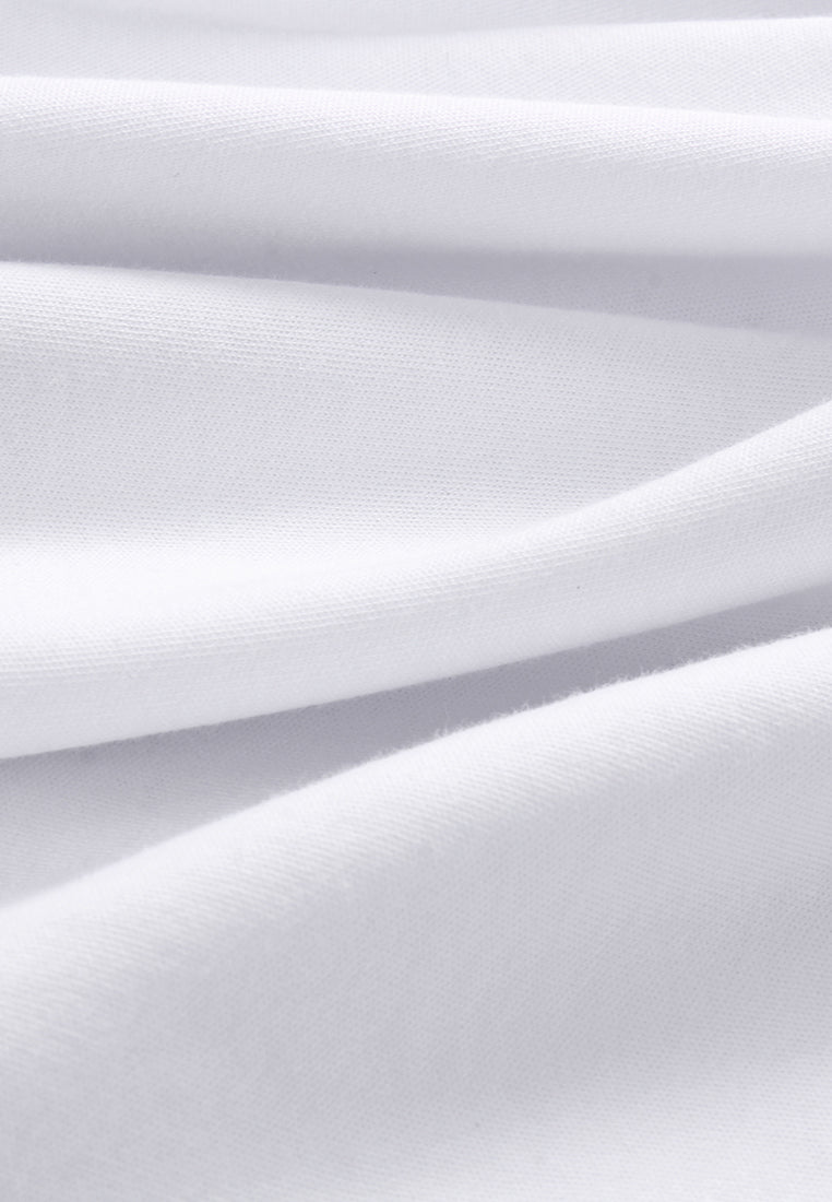 White Blossom Chain Embroidered Tee