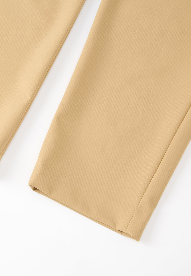 Chain-belt Slim-fit Chiffon Trousers