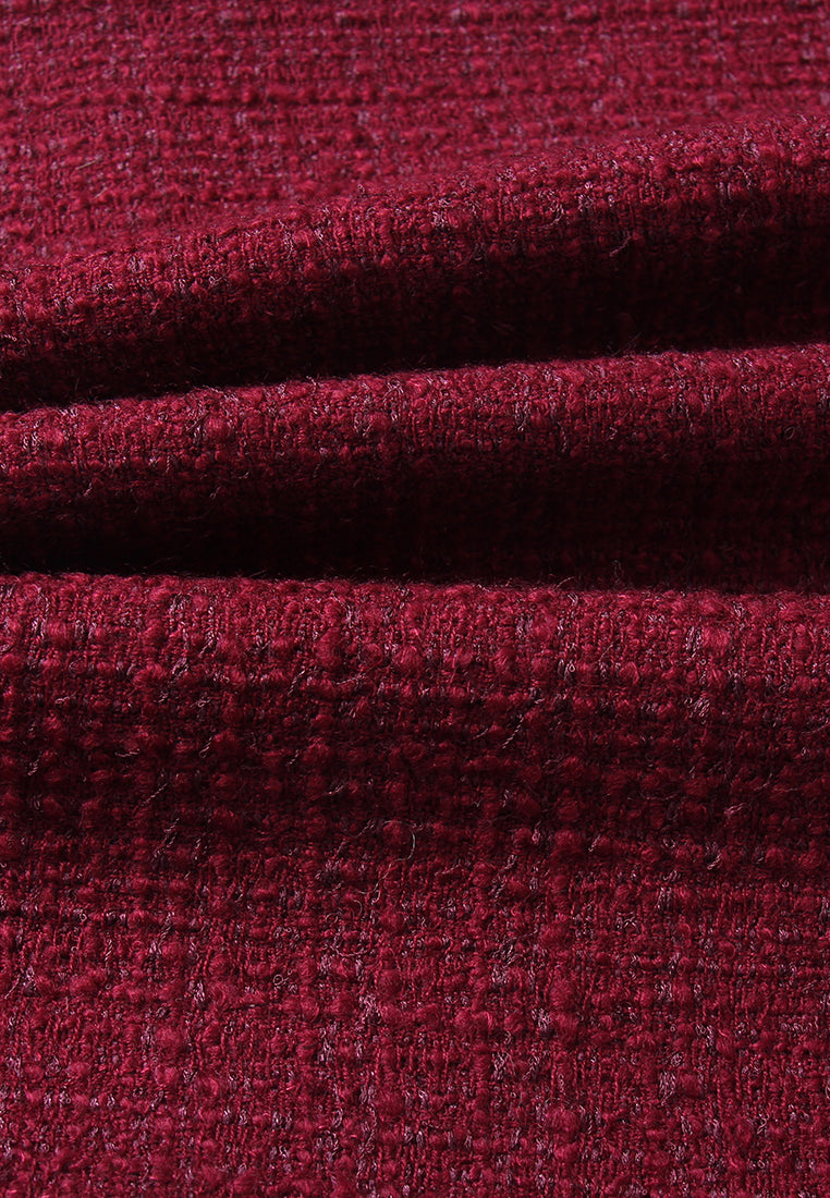 Bordeaux Bijou Pocket Dress