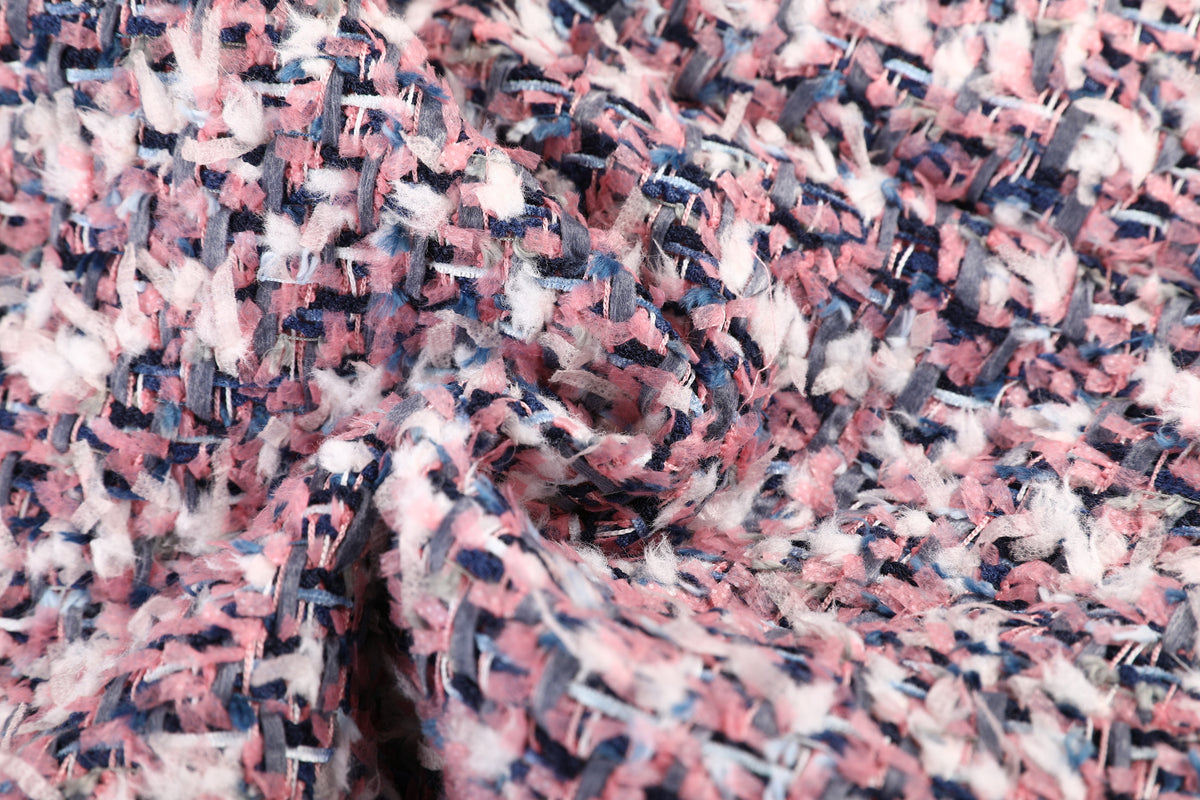 Rose Tweed Frangé Skirt