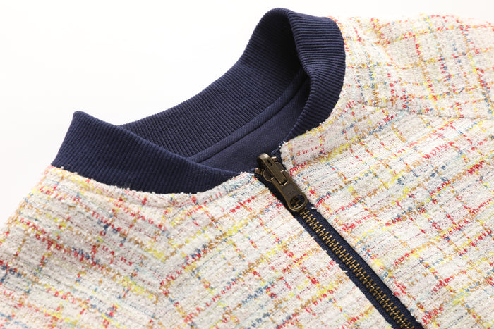 Riviera Tweed Bomber Jacket