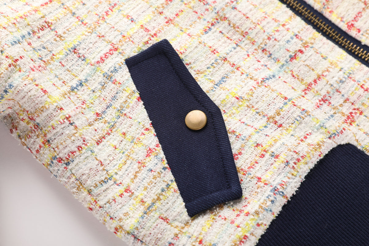 Riviera Tweed Bomber Jacket