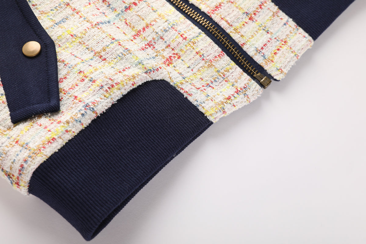 Riviera Tweed Bomber Jacket