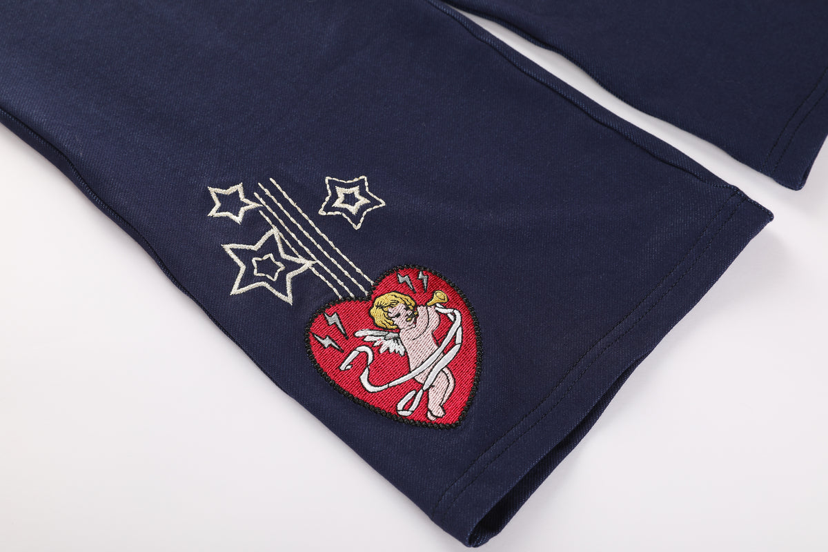 Étoile Rêve Embroidered Knit Culottes