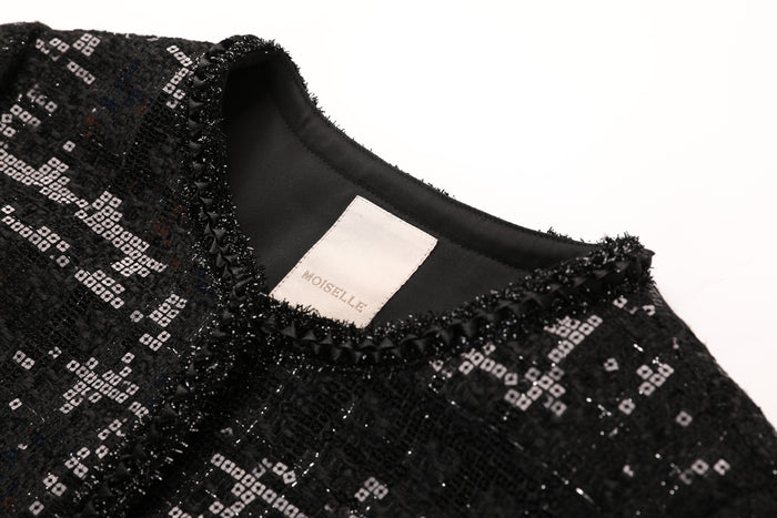 Noir Tweed Bijou Ligne Jacket