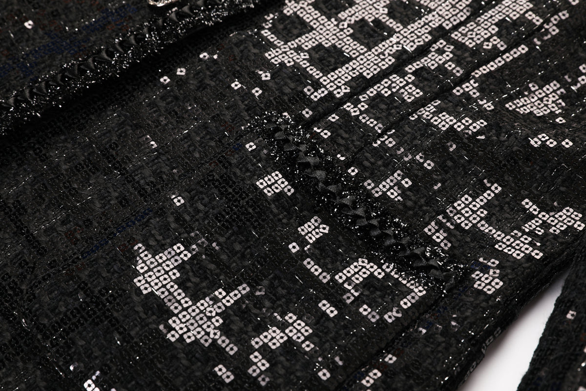 Noir Tweed Bijou Ligne Jacket