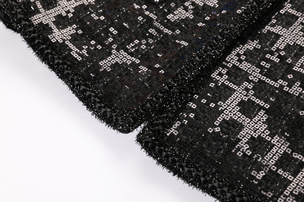 Noir Tweed Bijou Ligne Jacket