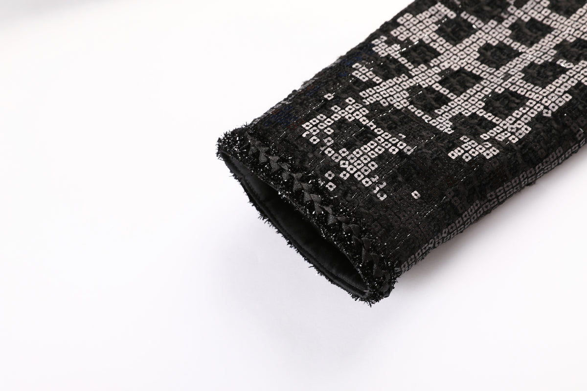 Noir Tweed Bijou Ligne Jacket