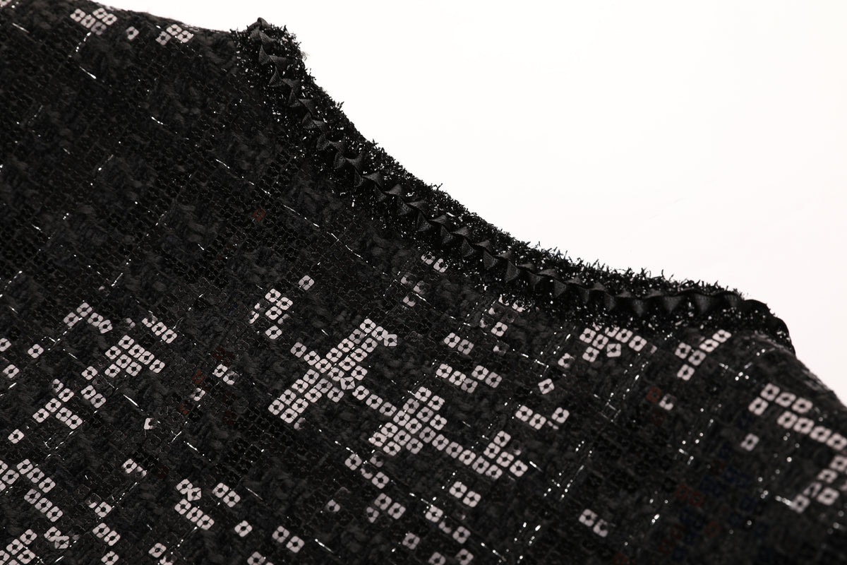 Noir Tweed Bijou Ligne Jacket