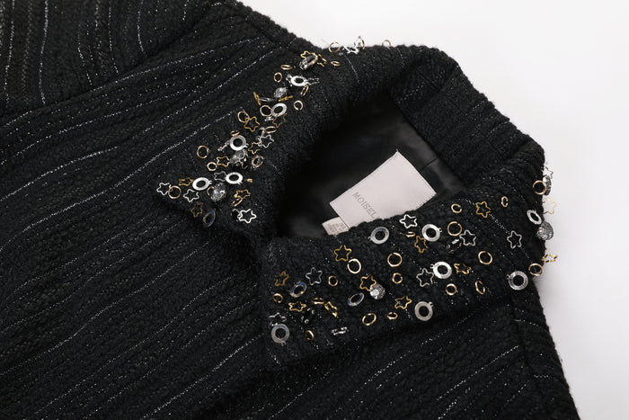Noir Tweed Paillette Jacket