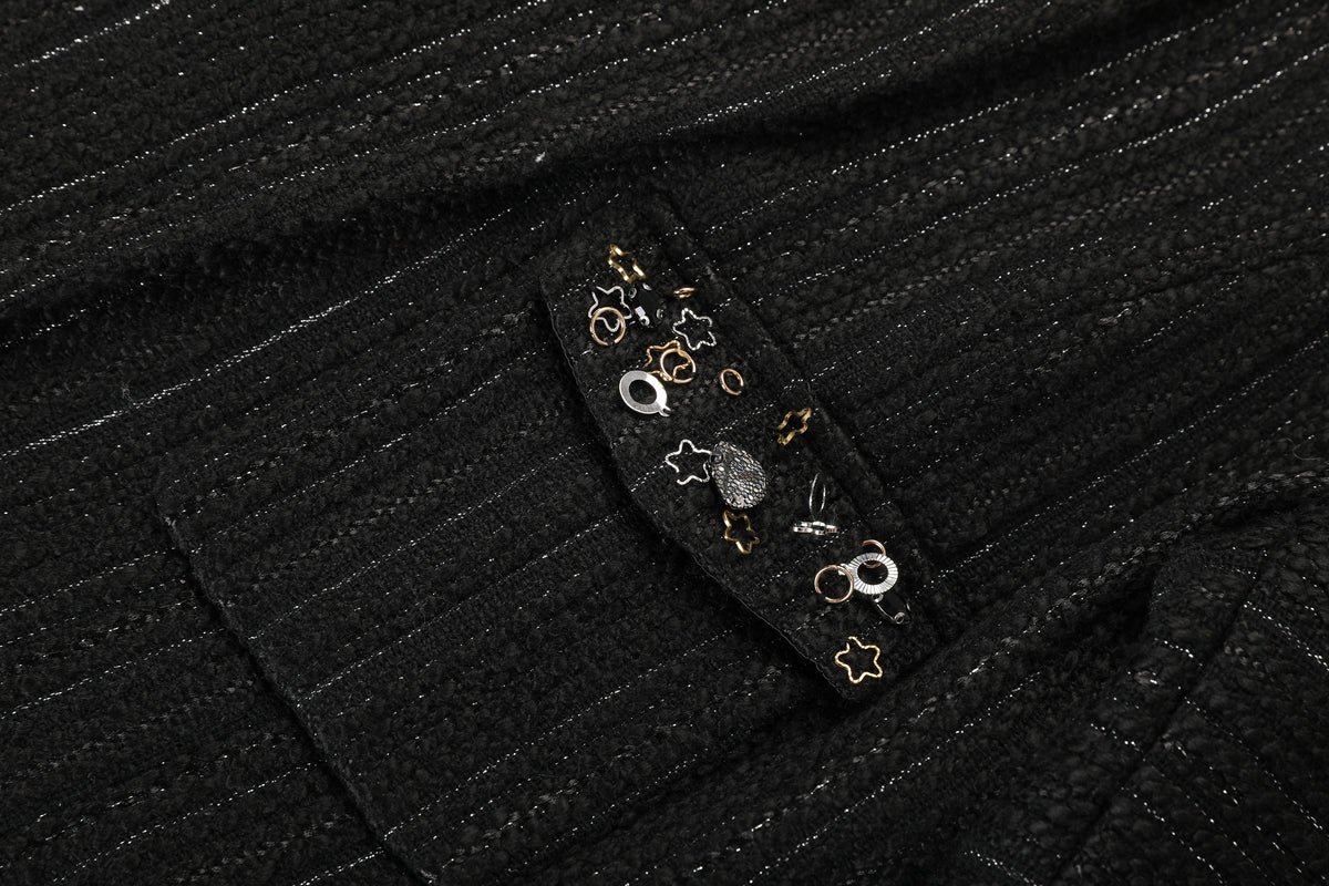 Noir Tweed Paillette Jacket