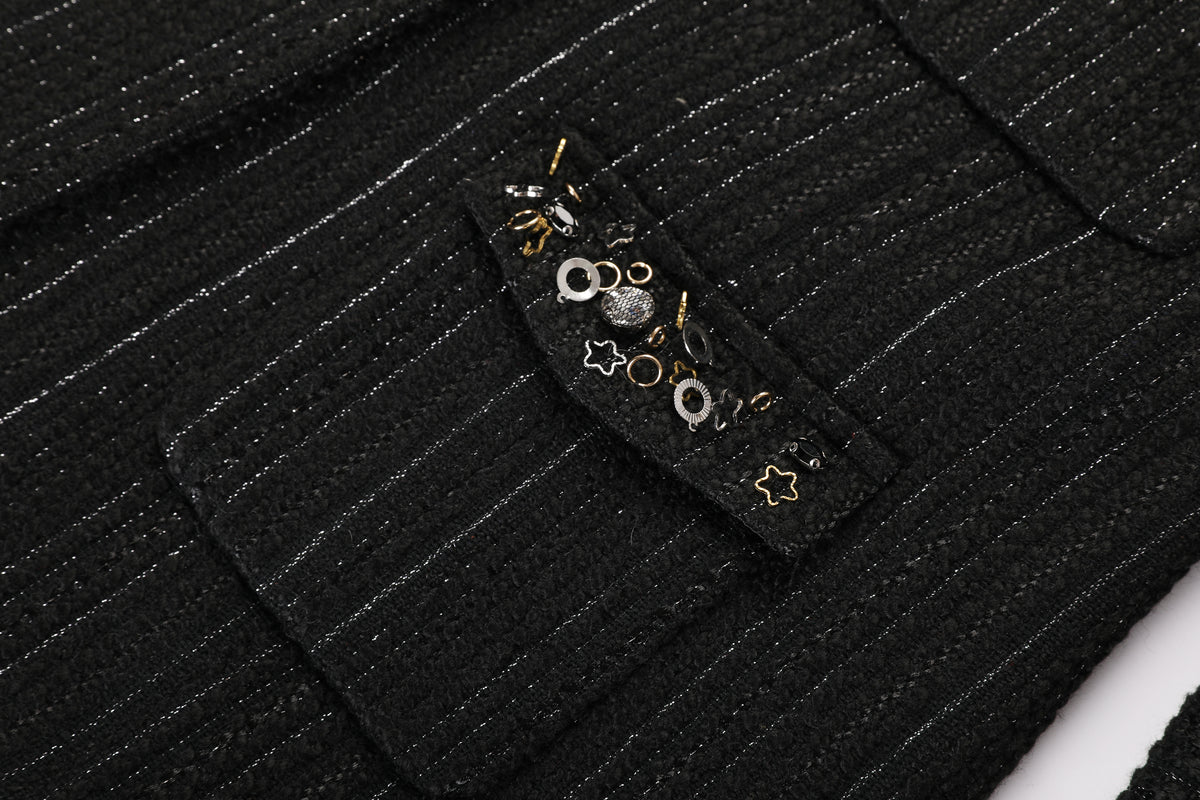Noir Tweed Paillette Jacket