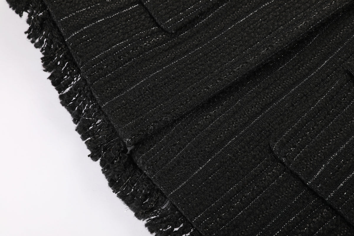 Noir Tweed Paillette Jacket