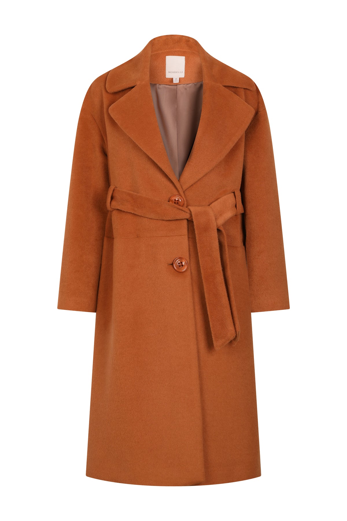 Rouille Laine Ceinturée Coat