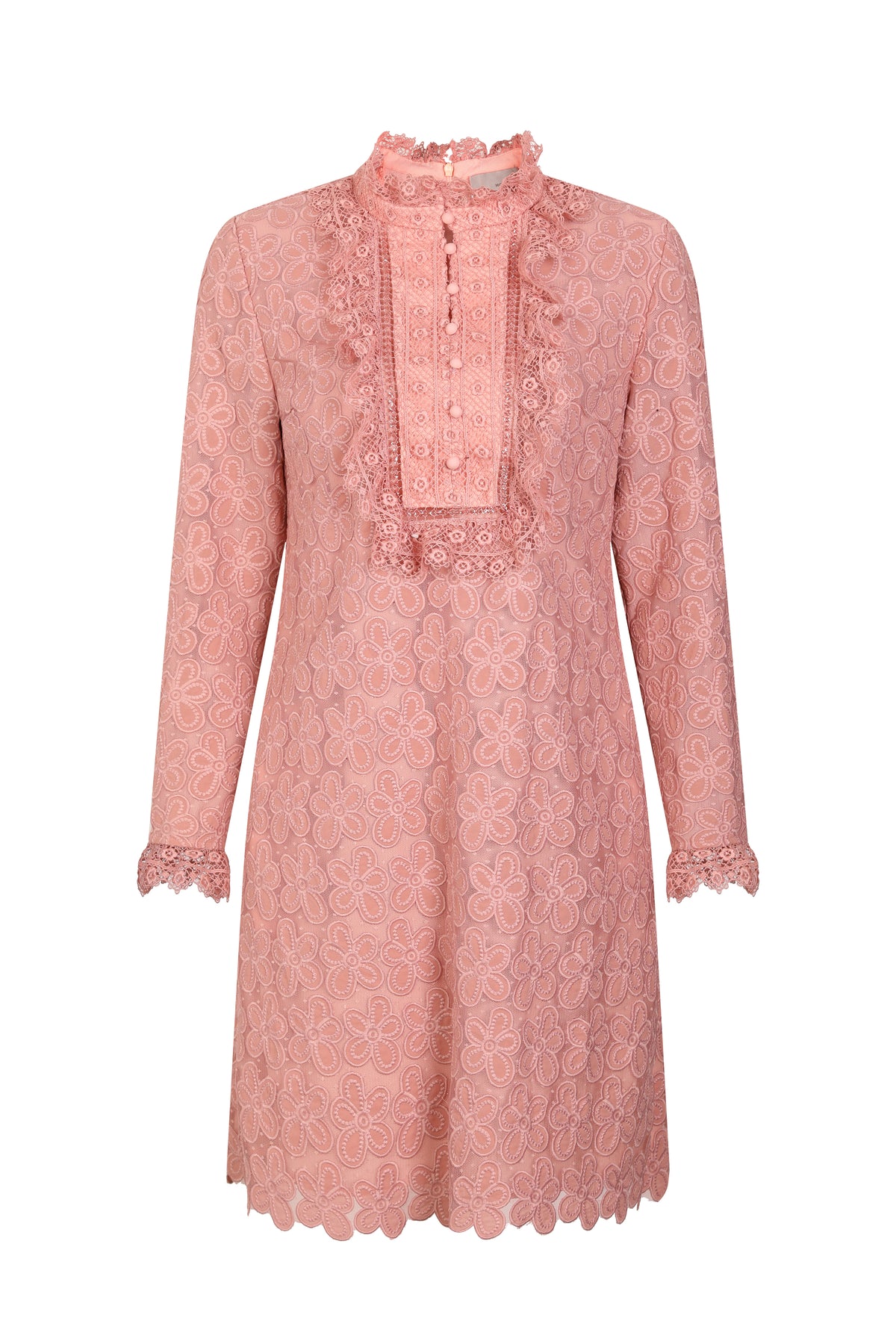 Rosé Romance Lace Shift Dress
