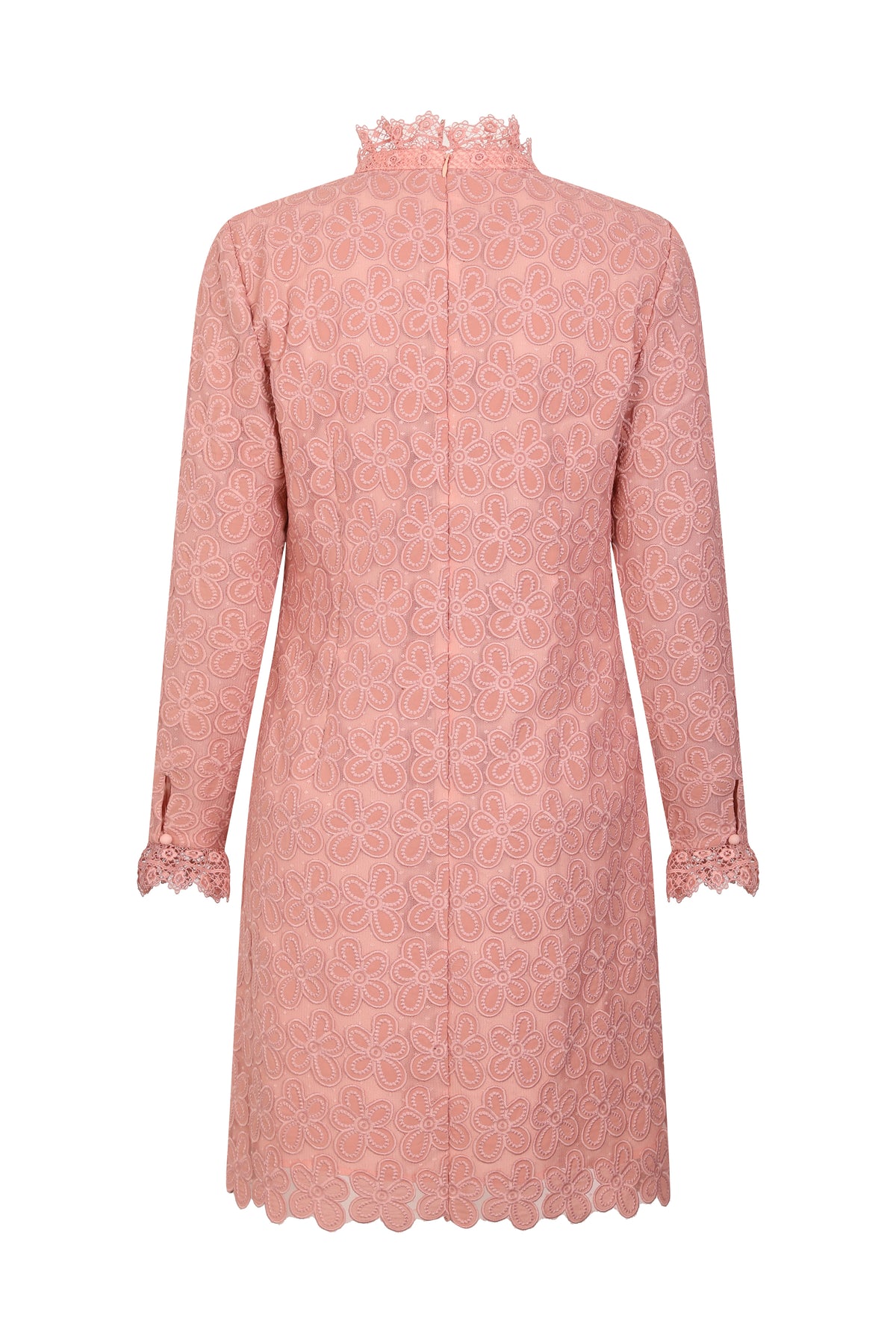 Rosé Romance Lace Shift Dress