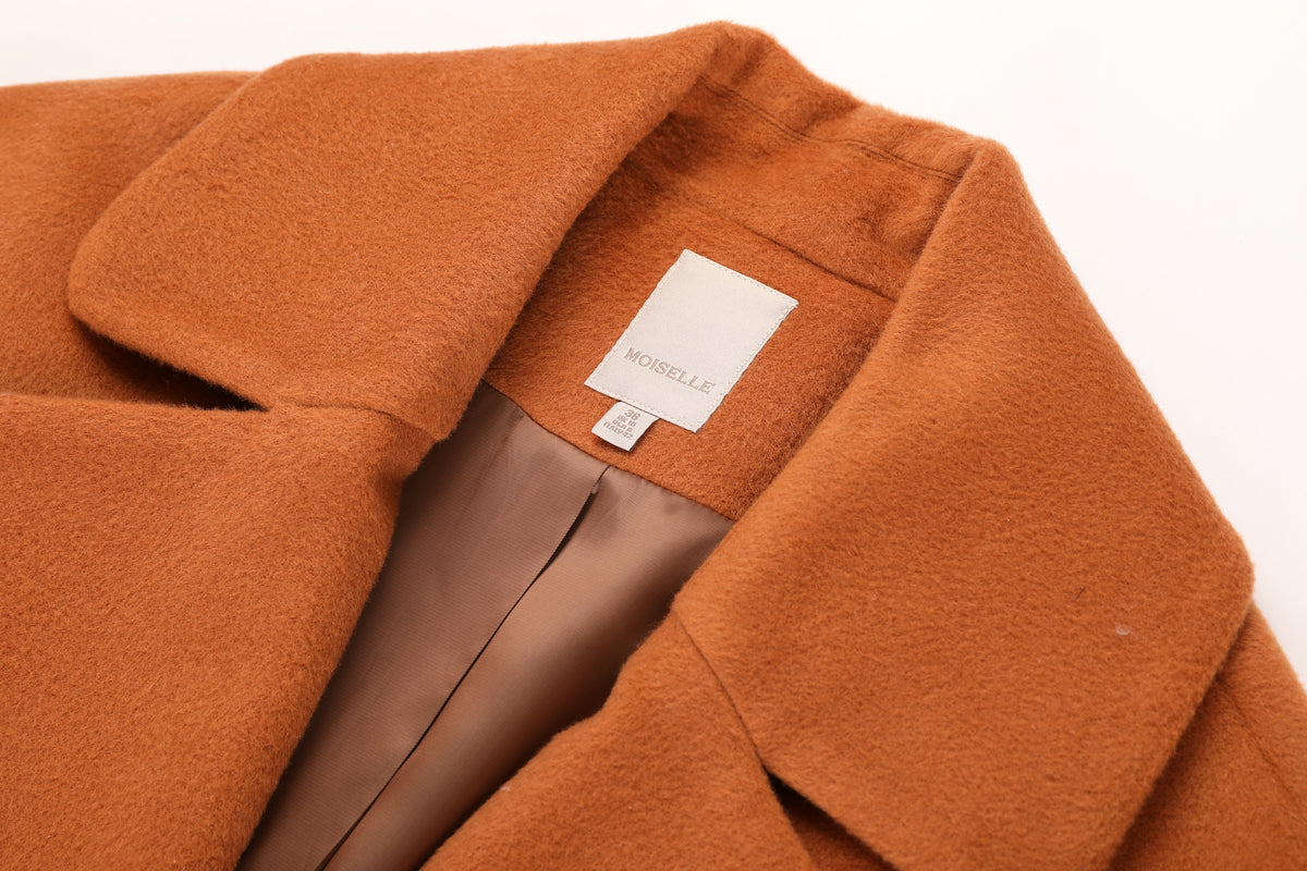 Rouille Laine Ceinturée Coat
