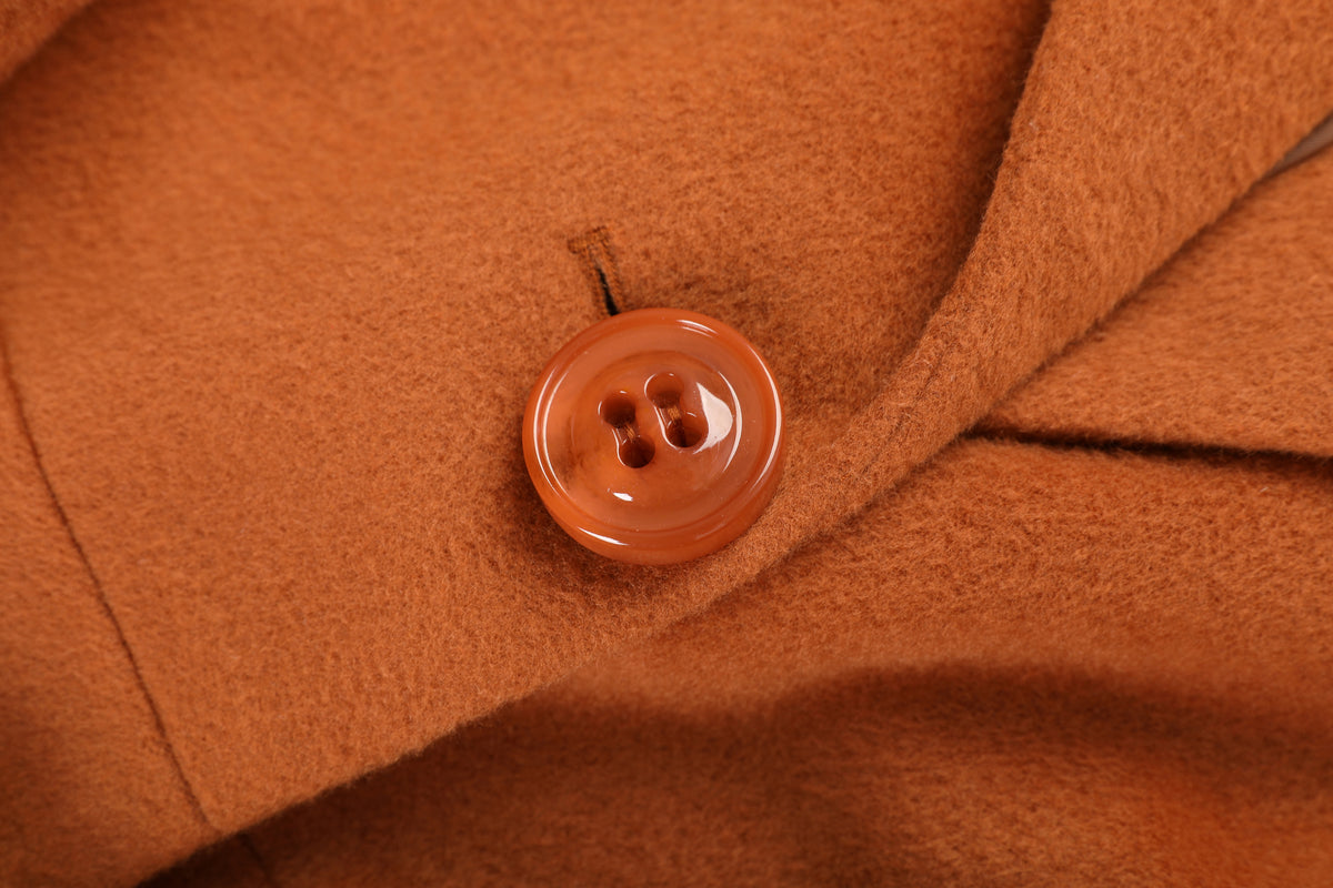 Rouille Laine Ceinturée Coat