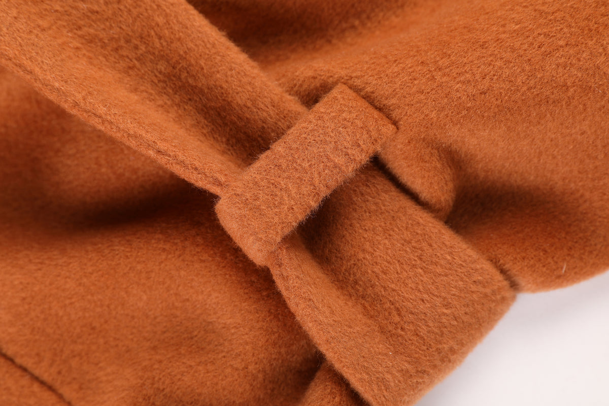 Rouille Laine Ceinturée Coat