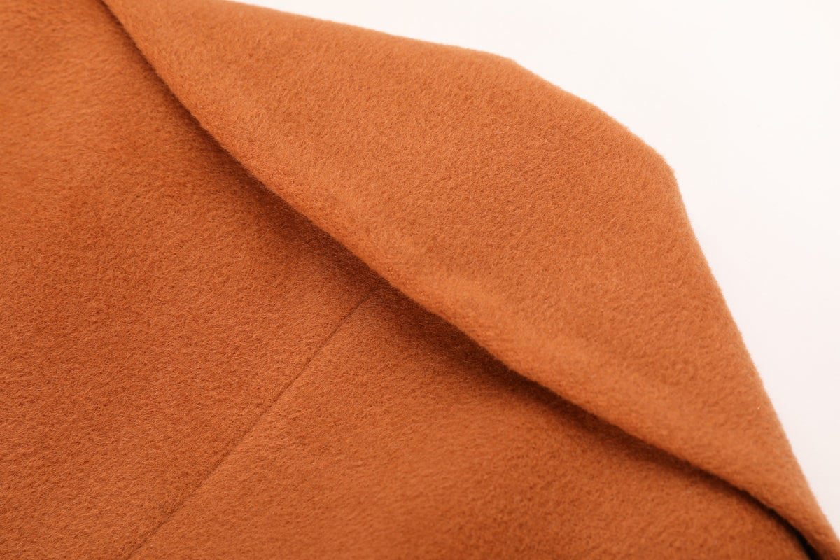 Rouille Laine Ceinturée Coat