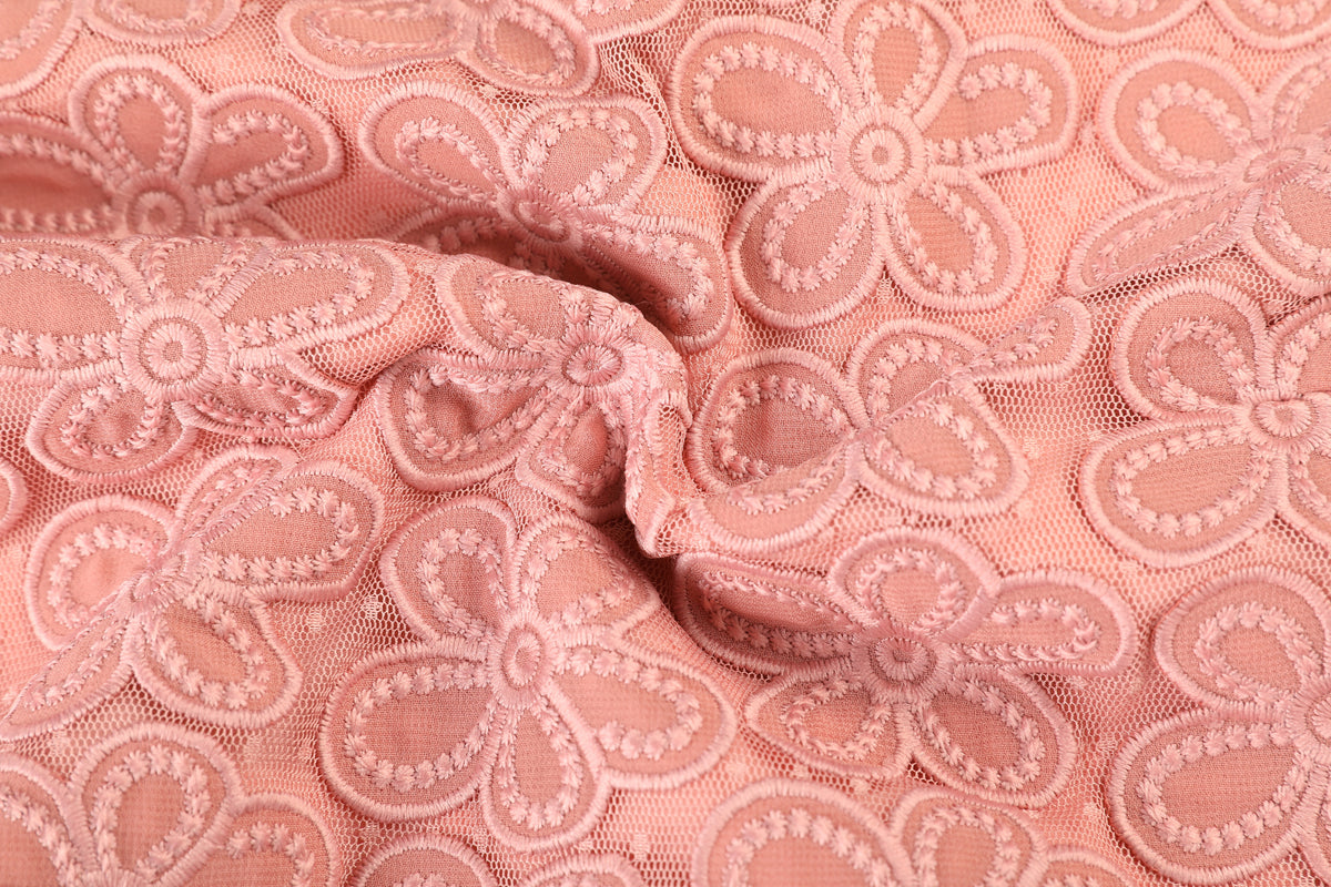 Rosé Romance Lace Shift Dress