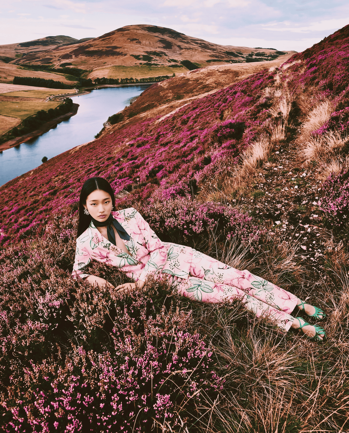 Floral Symphony Wide-Leg Pants