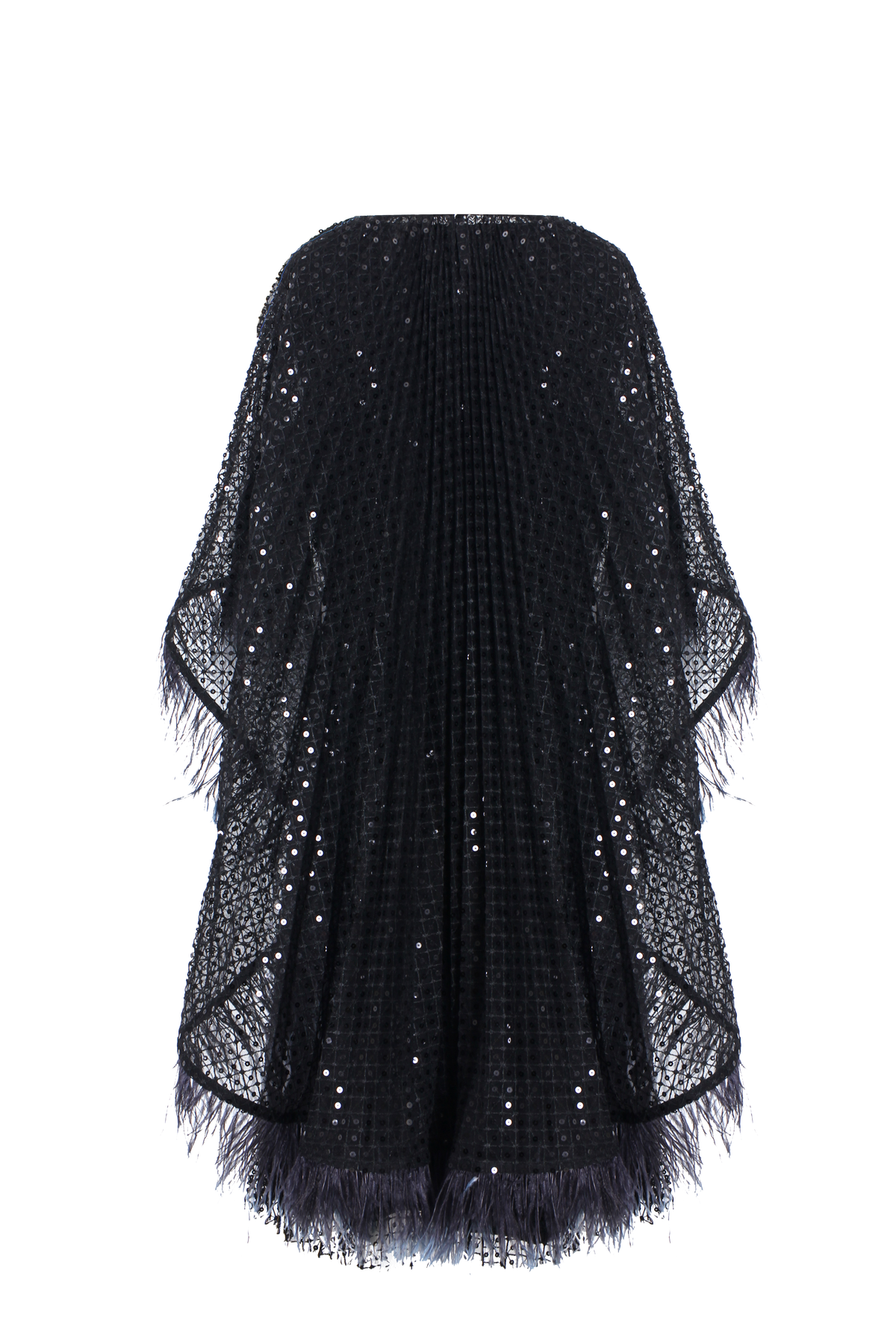 Noir Plumage Sequin Dress