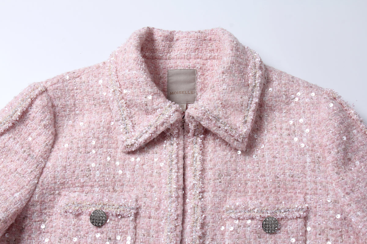 Rose Éclat Pocket Coat