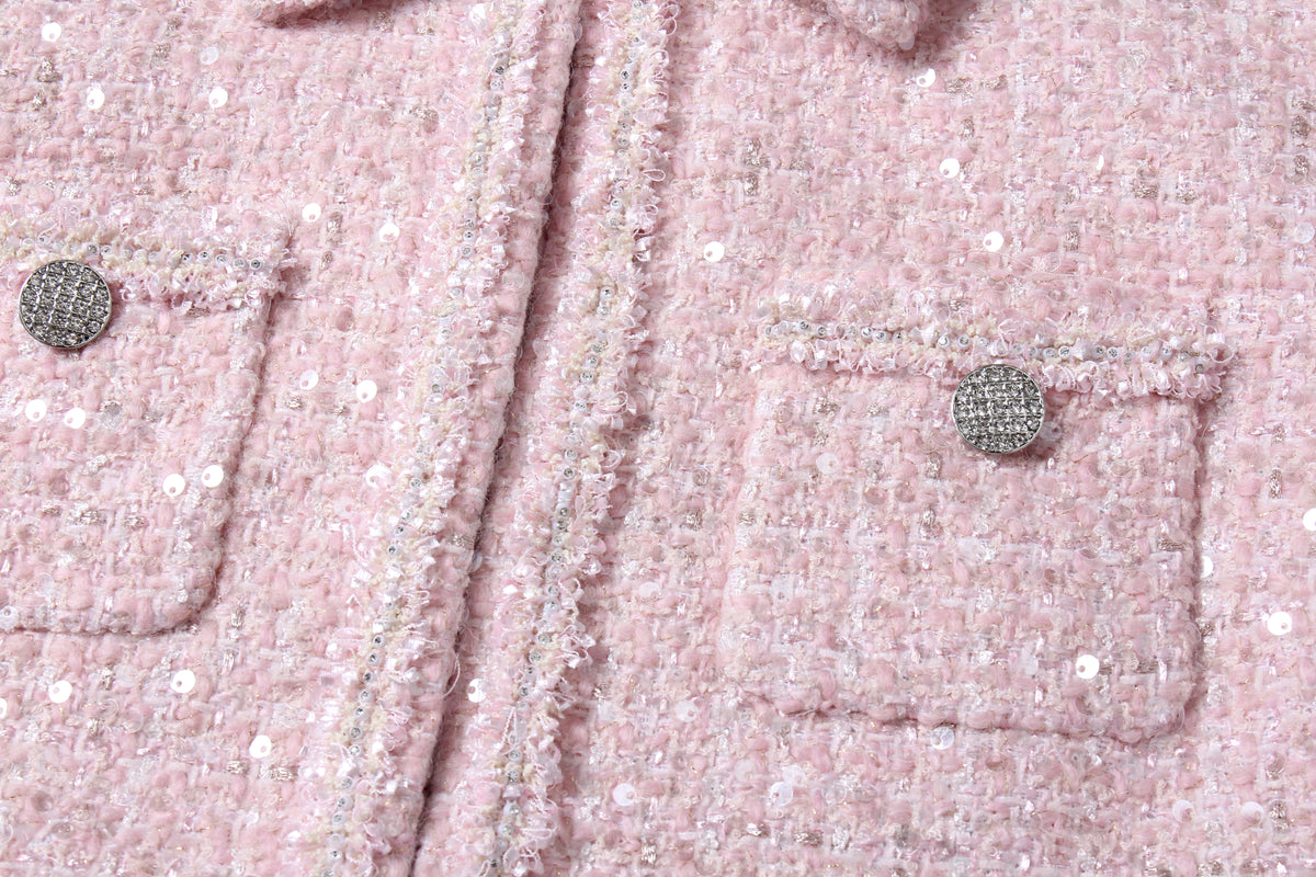 Rose Éclat Pocket Coat