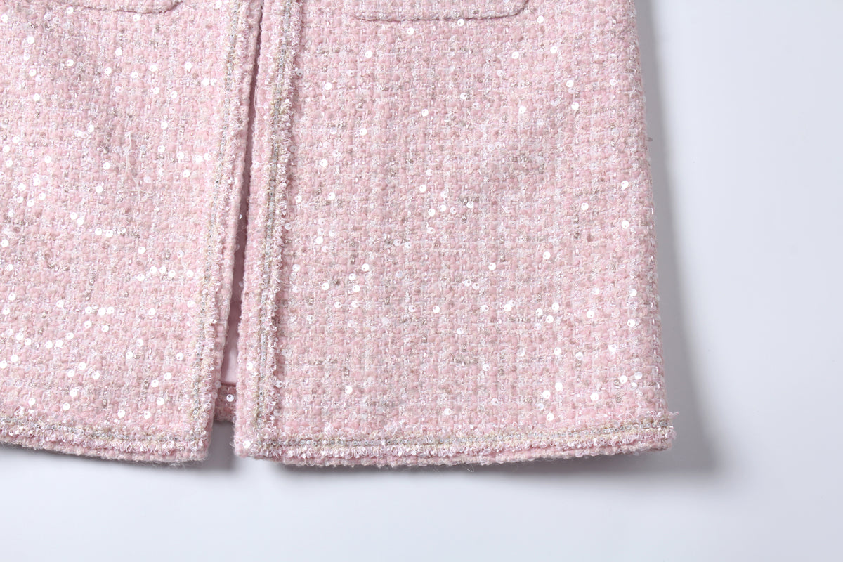 Rose Éclat Pocket Coat