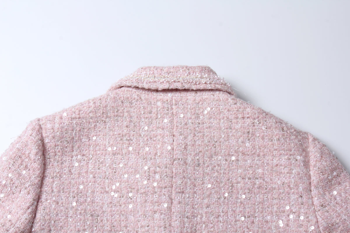 Rose Éclat Pocket Coat