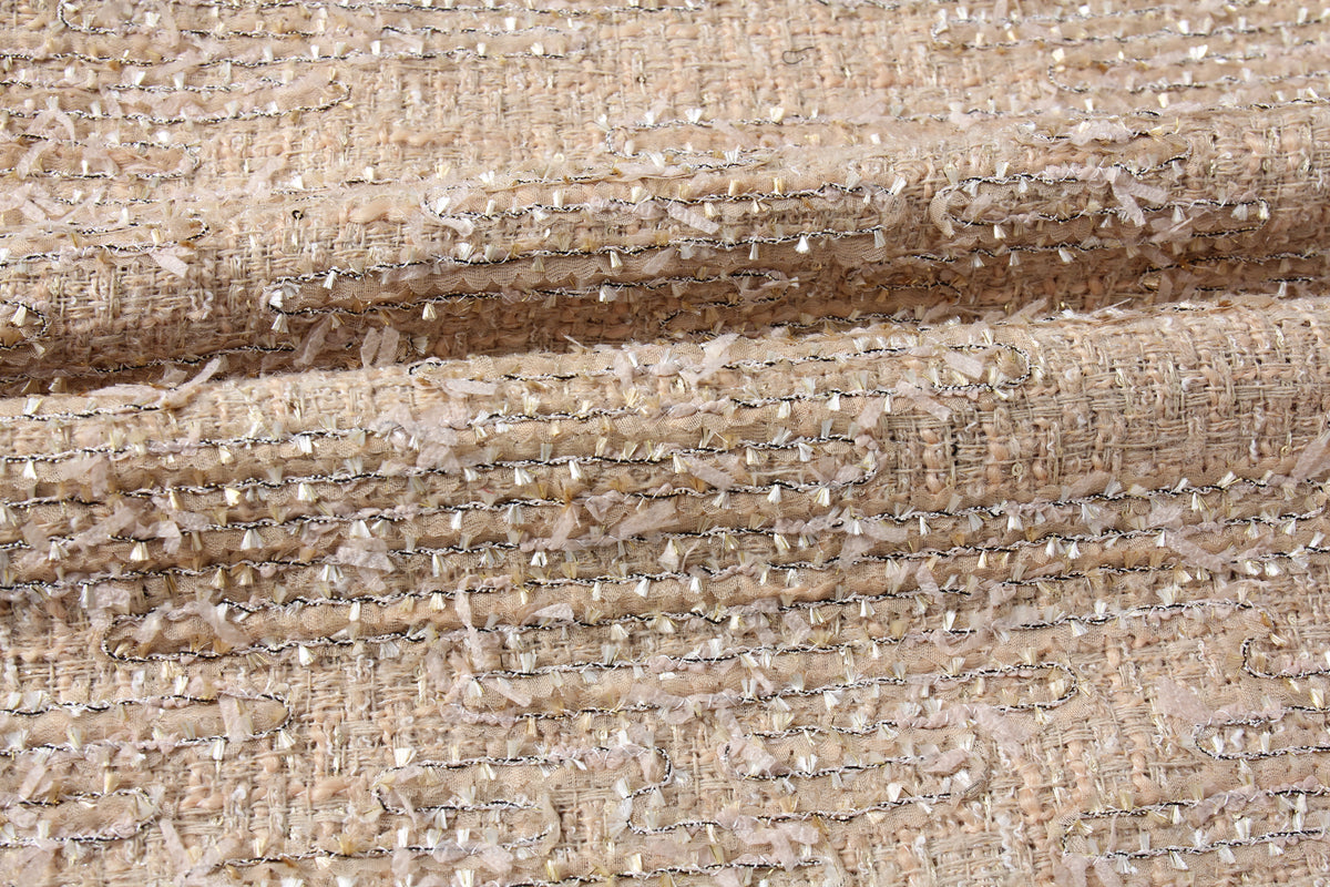 Champagne Bijou Tweed Dress