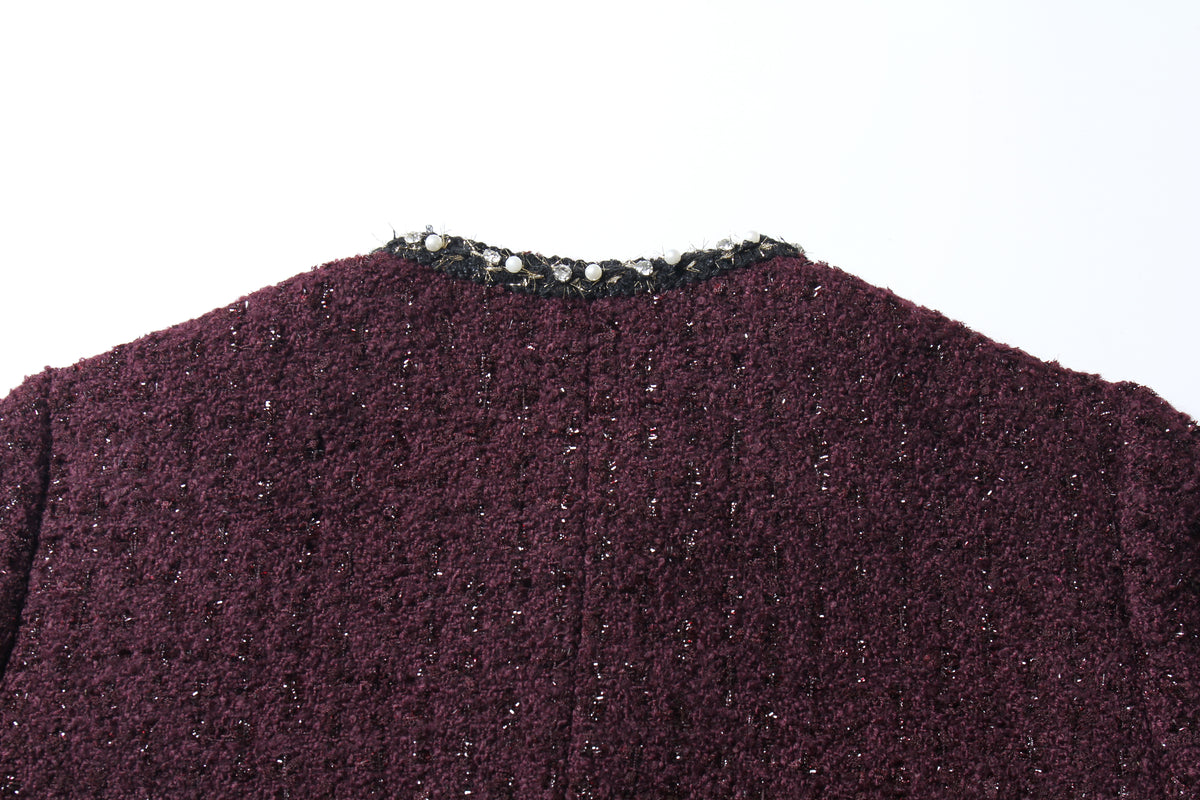 Bordeaux Bijou Trim Jacket