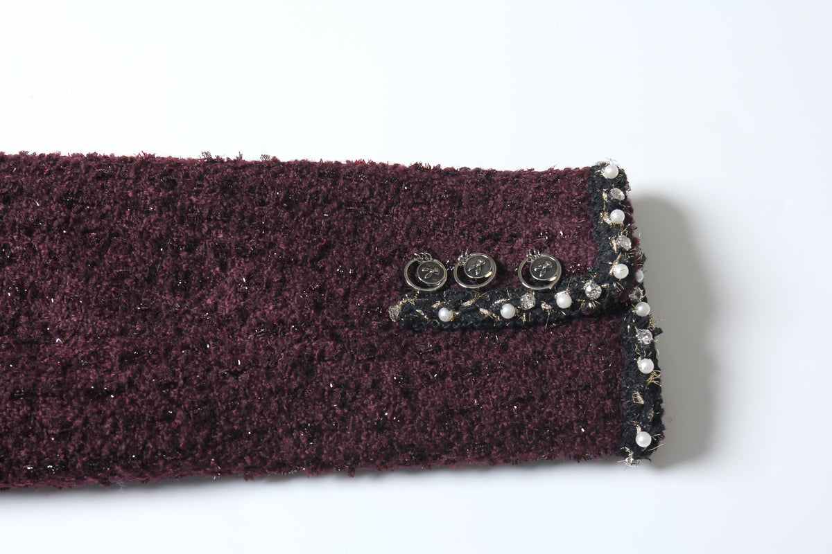 Bordeaux Bijou Trim Jacket
